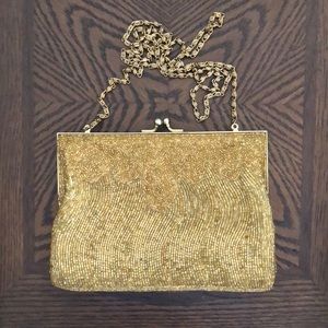 Vintage gold beaded purse